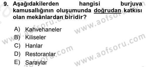 Medya Siyaset Kültür Dersi 2015 - 2016 Yılı (Vize) Ara Sınav Soruları 9. Soru