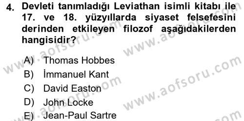 Medya Siyaset Kültür Dersi 2015 - 2016 Yılı (Final) Dönem Sonu Sınav Soruları 4. Soru