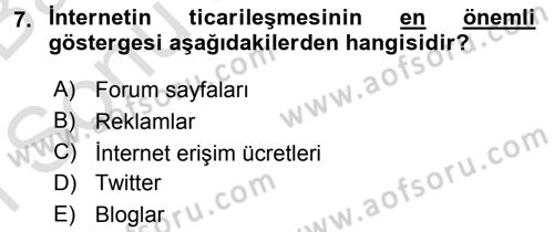 Medya Siyaset Kültür Dersi 2015 - 2016 Yılı (Final) Dönem Sonu Sınav Soruları 7. Soru