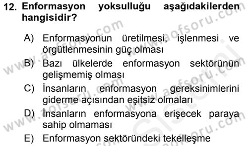 Medya Siyaset Kültür Dersi 2015 - 2016 Yılı Tek Ders Sınav Soruları 12. Soru