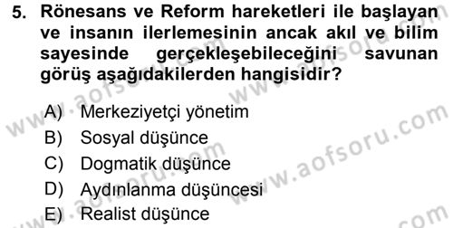 Medya Siyaset Kültür Dersi 2016 - 2017 Yılı 3 Ders Sınav Soruları 5. Soru