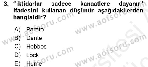 Medya Siyaset Kültür Dersi 2017 - 2018 Yılı 3 Ders Sınav Soruları 3. Soru