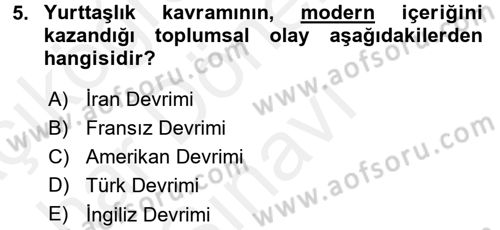 Medya Siyaset Kültür Dersi 2017 - 2018 Yılı (Final) Dönem Sonu Sınav Soruları 5. Soru