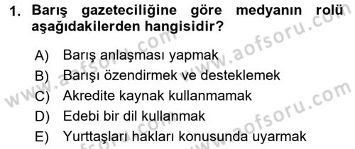 Medya Siyaset Kültür Dersi 2018 - 2019 Yılı (Final) Dönem Sonu Sınav Soruları 1. Soru