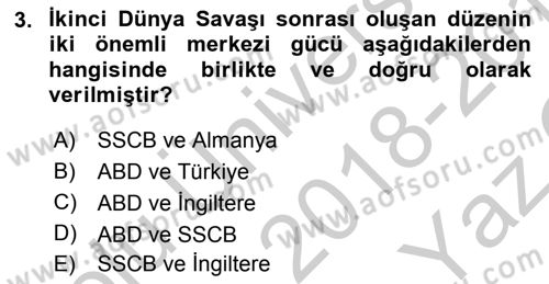 Medya Siyaset Kültür Dersi 2018 - 2019 Yılı Yaz Okulu Sınav Soruları 3. Soru