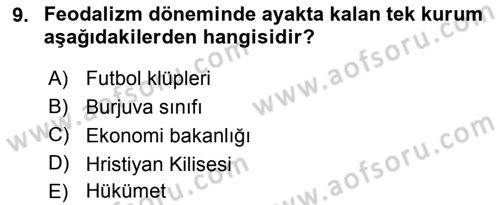 Medya Siyaset Kültür Dersi 2018 - 2019 Yılı Yaz Okulu Sınav Soruları 9. Soru