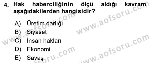 Medya Siyaset Kültür Dersi 2020 - 2021 Yılı Yaz Okulu Sınav Soruları 4. Soru