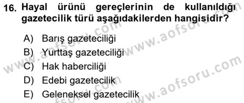Medya Siyaset Kültür Dersi 2021 - 2022 Yılı (Vize) Ara Sınav Soruları 16. Soru