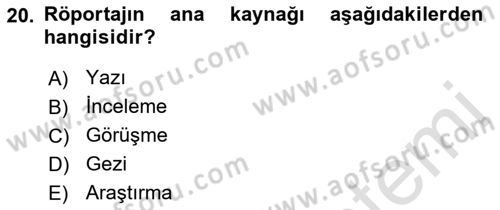 Medya Siyaset Kültür Dersi 2021 - 2022 Yılı (Vize) Ara Sınav Soruları 20. Soru