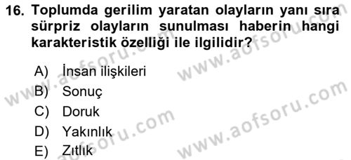 Medya Siyaset Kültür Dersi 2021 - 2022 Yılı (Final) Dönem Sonu Sınav Soruları 16. Soru