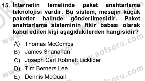 Medya Siyaset Kültür Dersi 2021 - 2022 Yılı Yaz Okulu Sınav Soruları 15. Soru