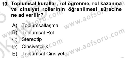 Medya Siyaset Kültür Dersi 2022 - 2023 Yılı Yaz Okulu Sınav Soruları 19. Soru
