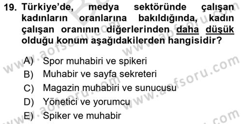 Medya Siyaset Kültür Dersi 2023 - 2024 Yılı (Final) Dönem Sonu Sınav Soruları 19. Soru
