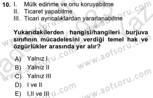 Medya Siyaset Kültür Dersi 2023 - 2024 Yılı Yaz Okulu Sınav Soruları 10. Soru
