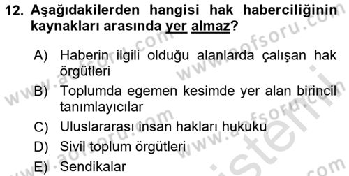Medya Siyaset Kültür Dersi 2023 - 2024 Yılı Yaz Okulu Sınav Soruları 12. Soru