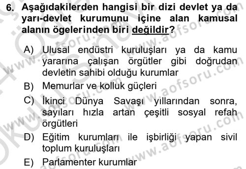 Medya Siyaset Kültür Dersi 2023 - 2024 Yılı Yaz Okulu Sınav Soruları 6. Soru