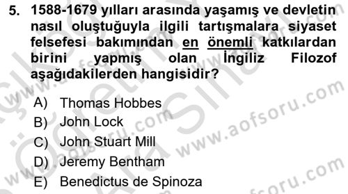 Medya Siyaset Kültür Dersi 2024 - 2025 Yılı (Vize) Ara Sınav Soruları 5. Soru