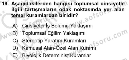 Medya Siyaset Kültür Dersi 2024 - 2025 Yılı Yaz Okulu Sınav Soruları 19. Soru