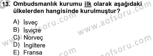 Medya ve Etik Dersi 2012 - 2013 Yılı (Vize) Ara Sınav Soruları 13. Soru