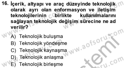 Medya ve Etik Dersi 2013 - 2014 Yılı (Final) Dönem Sonu Sınav Soruları 16. Soru