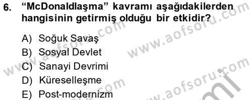 Medya ve Etik Dersi 2013 - 2014 Yılı (Final) Dönem Sonu Sınav Soruları 6. Soru