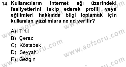 Medya ve Etik Dersi 2014 - 2015 Yılı (Final) Dönem Sonu Sınav Soruları 14. Soru