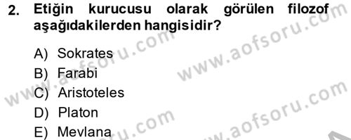 Medya ve Etik Dersi 2014 - 2015 Yılı (Final) Dönem Sonu Sınav Soruları 2. Soru