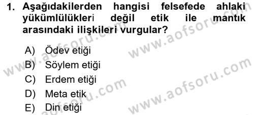 Medya ve Etik Dersi 2016 - 2017 Yılı (Final) Dönem Sonu Sınav Soruları 1. Soru