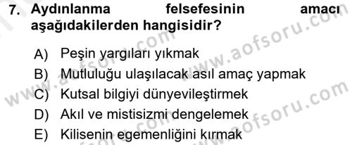 Medya ve Etik Dersi 2017 - 2018 Yılı (Vize) Ara Sınav Soruları 7. Soru