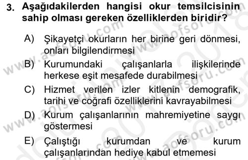 Medya ve Etik Dersi 2017 - 2018 Yılı (Final) Dönem Sonu Sınav Soruları 3. Soru