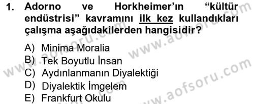 Medya ve Reklam Dersi 2013 - 2014 Yılı Tek Ders Sınav Soruları 1. Soru