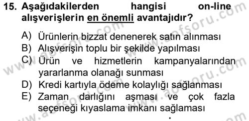 Medya ve Reklam Dersi 2013 - 2014 Yılı Tek Ders Sınav Soruları 15. Soru