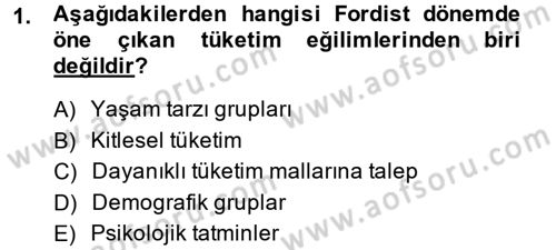 Medya ve Reklam Dersi 2014 - 2015 Yılı (Vize) Ara Sınav Soruları 1. Soru