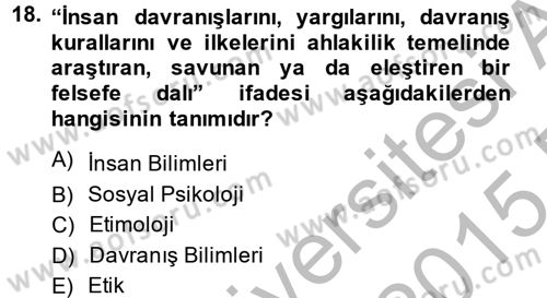 Medya ve Reklam Dersi 2014 - 2015 Yılı (Final) Dönem Sonu Sınav Soruları 18. Soru