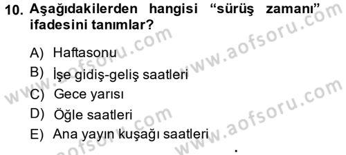 Medya ve Reklam Dersi 2014 - 2015 Yılı Tek Ders Sınav Soruları 10. Soru