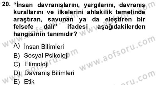 Medya ve Reklam Dersi 2014 - 2015 Yılı Tek Ders Sınav Soruları 20. Soru