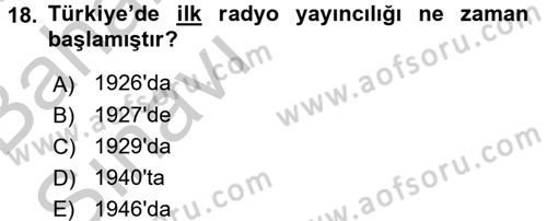 Medya ve Reklam Dersi 2016 - 2017 Yılı (Vize) Ara Sınav Soruları 18. Soru