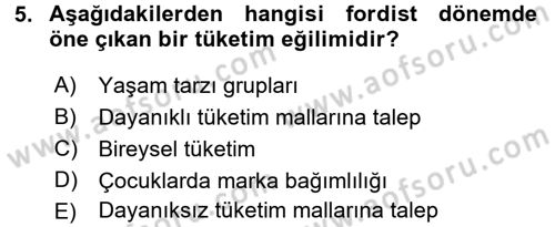 Medya ve Reklam Dersi 2016 - 2017 Yılı (Vize) Ara Sınav Soruları 5. Soru