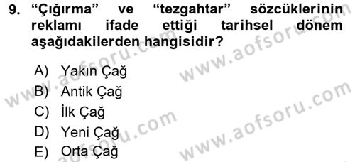 Medya ve Reklam Dersi 2017 - 2018 Yılı (Vize) Ara Sınav Soruları 9. Soru