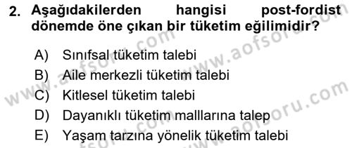 Medya ve Reklam Dersi 2018 - 2019 Yılı (Vize) Ara Sınav Soruları 2. Soru