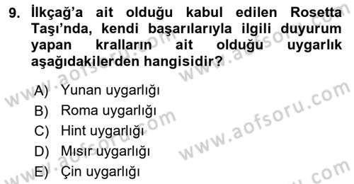 Medya ve Reklam Dersi 2018 - 2019 Yılı (Vize) Ara Sınav Soruları 9. Soru
