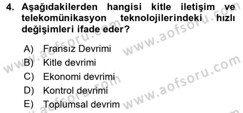 Medya ve Reklam Dersi 2020 - 2021 Yılı Yaz Okulu Sınav Soruları 4. Soru