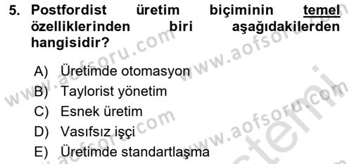 Medya ve Reklam Dersi 2020 - 2021 Yılı Yaz Okulu Sınav Soruları 5. Soru