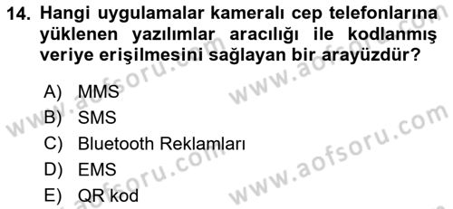 Medya ve Reklam Dersi 2021 - 2022 Yılı (Final) Dönem Sonu Sınav Soruları 14. Soru