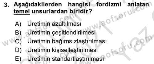 Medya ve Reklam Dersi 2021 - 2022 Yılı Yaz Okulu Sınav Soruları 3. Soru