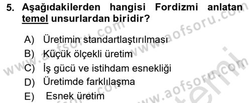 Medya ve Reklam Dersi 2023 - 2024 Yılı (Vize) Ara Sınav Soruları 5. Soru