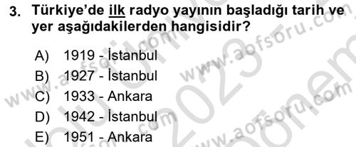 Medya ve Reklam Dersi 2023 - 2024 Yılı (Final) Dönem Sonu Sınav Soruları 3. Soru
