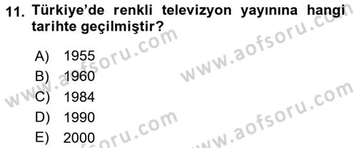 Medya ve Reklam Dersi 2023 - 2024 Yılı Yaz Okulu Sınav Soruları 11. Soru