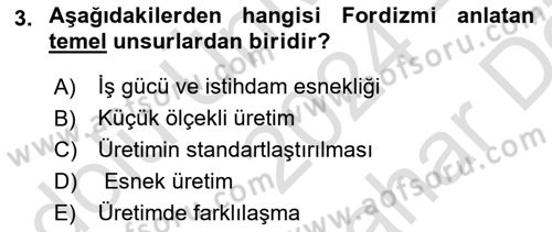 Medya ve Reklam Dersi 2024 - 2025 Yılı (Vize) Ara Sınav Soruları 3. Soru