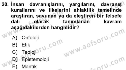Medya ve Reklam Dersi 2024 - 2025 Yılı (Final) Dönem Sonu Sınav Soruları 20. Soru